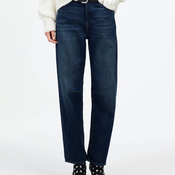 Madewell Barrel Leg Denim Jeans Leeds Wash Softdrape Size 27 NWOT - Picture 2 of 8